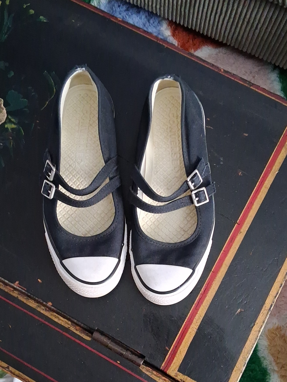 Black Mary Jane Converse Sneakers - Womens Size 8
